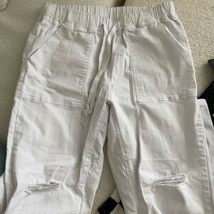 Women’s distressed jogger pants